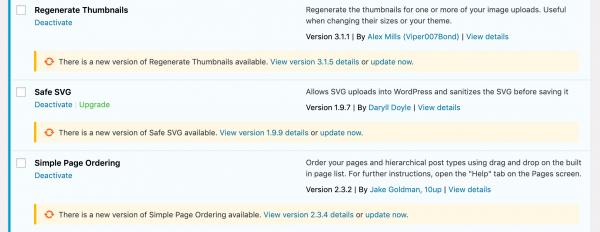 WordPress Plugins Update